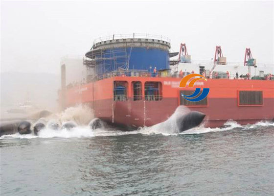 Pnömatik Deniz Kurtarma Hava Yastığı 2.0m * 15m Doğal Kauçuk Gemi Hava Yastığını Kaldırma