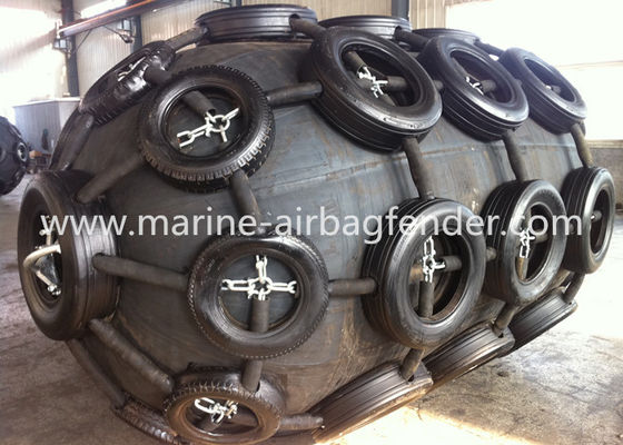 Ship To Ship Pneuamtic Rubber Fenders 2.0m*3.5m 50kPa With Chain Tyre Net