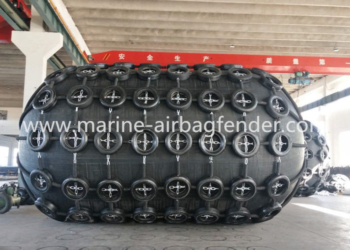 4.8m*8m 50kPa Port Pneuamtic Rubber Fenders High Performance With Chain Tyre Net